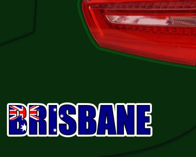 Brisbane Schriftzug Aufkleber