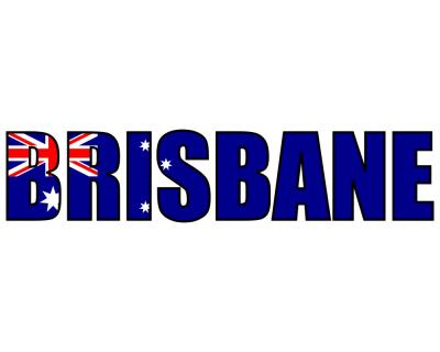 Brisbane Schriftzug Aufkleber - Ansicht 1