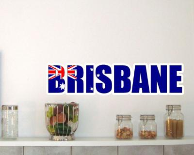 Wandtattoo Brisbane Schriftzug