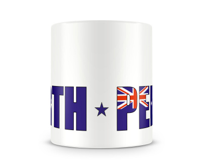 Tasse mit Perth Schriftzug - Ansicht 2