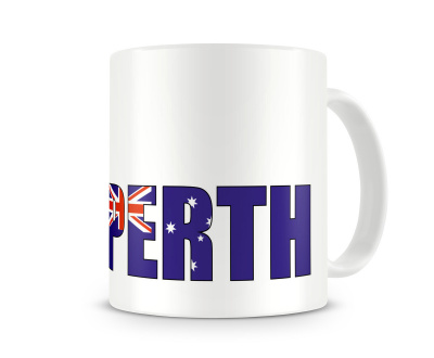 Tasse mit Perth Schriftzug - Ansicht 3