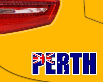 Perth Schriftzug Aufkleber