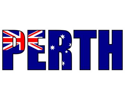 Perth Schriftzug Aufkleber Aufkleber