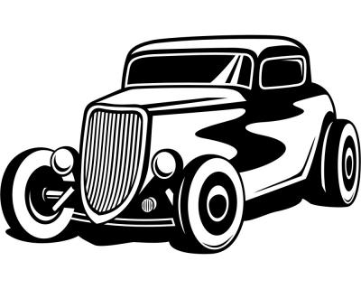 Wandtattoo Hot Rod Oldtimer