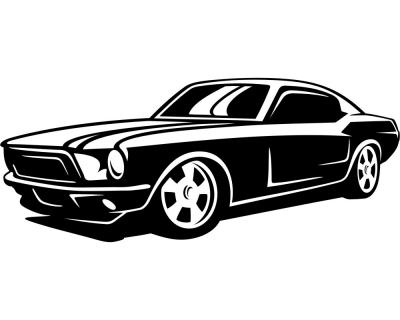 Wandtattoo American Musclecar - Ansicht 1