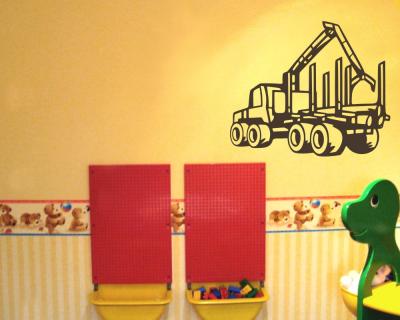 Wandtattoo Lkw mit Greifarm - Ansicht 3