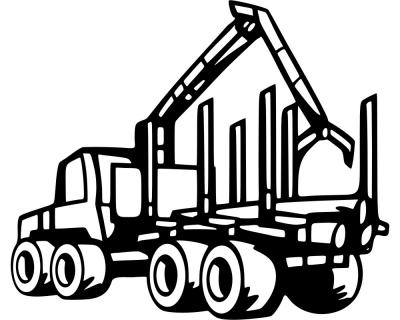 Wandtattoo Lkw mit Greifarm - Ansicht 1