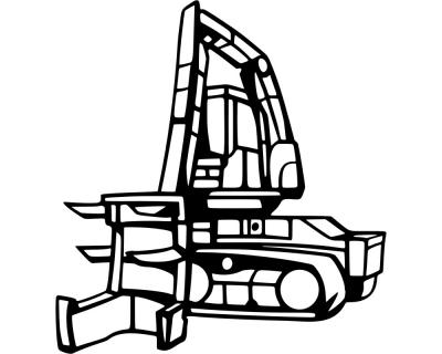 Wandtattoo Harvester Baumfller - Ansicht 1