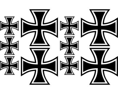 Aufkleber Eisernes Kreuz Set - Ansicht 1