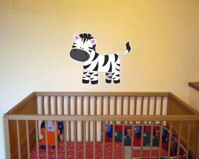 Buntes Wandtattoo  Zebra 
