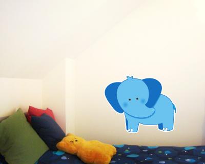 Buntes Wandtattoo  Elefant 