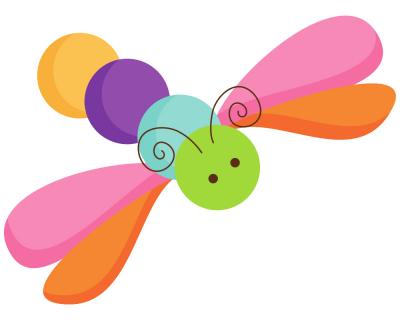 Buntes Wandtattoo 