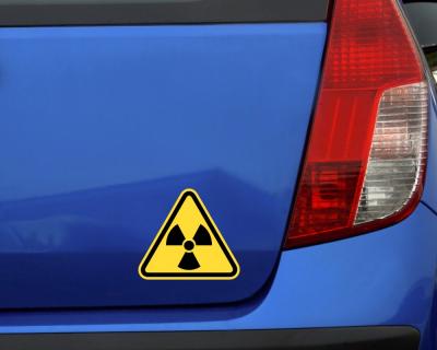 Warndreieck Radioaktiv Aufkleber - Ansicht 3