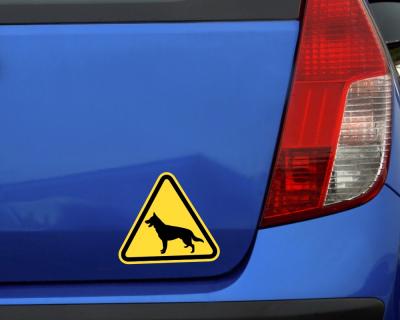 Warndreieck Schferhund Aufkleber - Ansicht 2