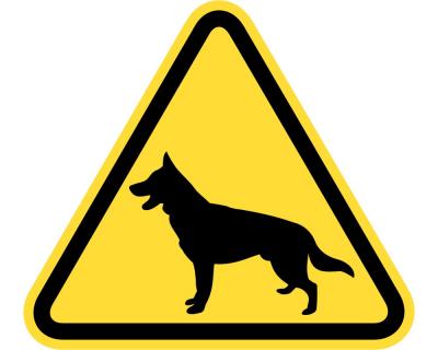 Warndreieck Schferhund Aufkleber - Ansicht 1