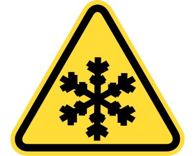 Warndreieck Schneeflocke Aufkleber - Ansicht 1