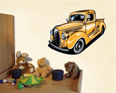 Oldtimer Pickup Wandaufkleber