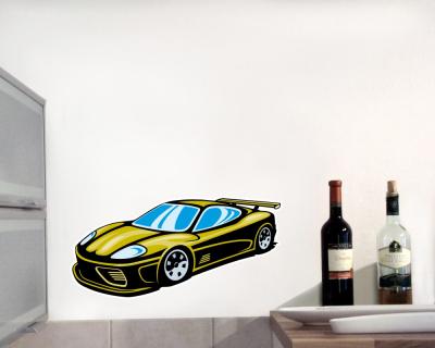 Sportwagen Wandaufkleber