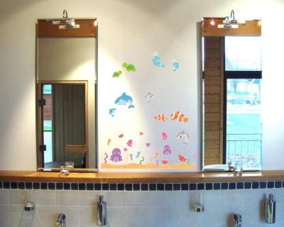 34-teiliges Lustiges Fisch Wandtattoo Set - Ansicht 3