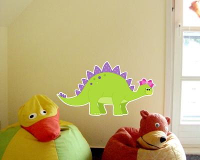 Buntes Wandtattoo Dino 