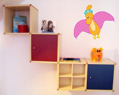 Buntes Wandtattoo Dino  Pteranodon 