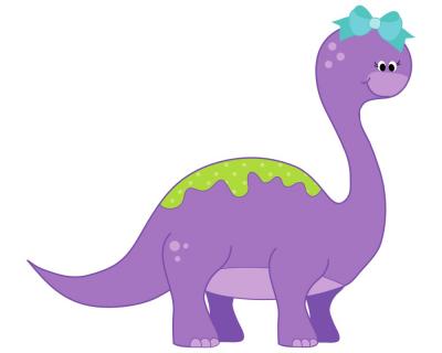 Buntes Wandtattoo Dino "Apatosaurus"