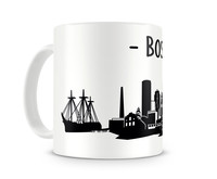 Tasse Boston Skyline Tasse Modellnummer  wei/schwarz