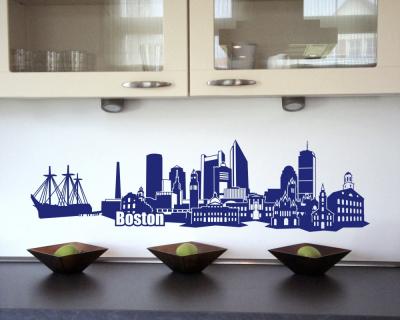 Boston Skyline Wandtattoo - Ansicht 3