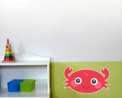 Buntes Wandtattoo  Se Krabbe 