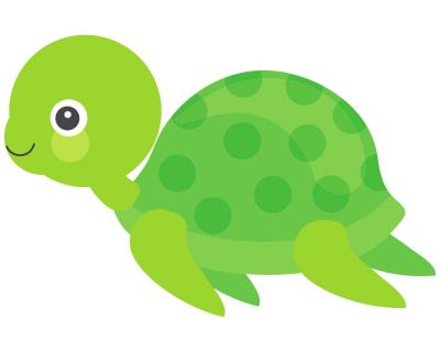 Süße Schildkröte Aufkleber