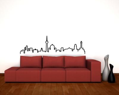 Berlin Skyline Wandtattoo Silhouette Wandtattoo