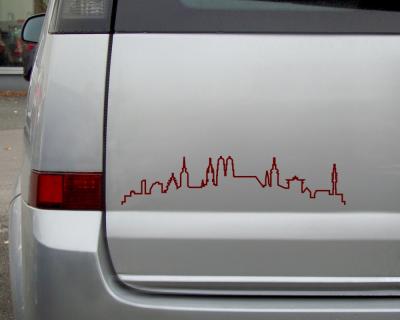 Mnchen Skyline Aufkleber Silhouette