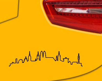 Mnchen Skyline Aufkleber Silhouette - Ansicht 3