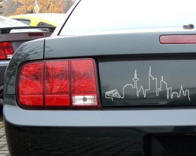 Frankfurt Skyline Aufkleber Silhouette - Ansicht 2