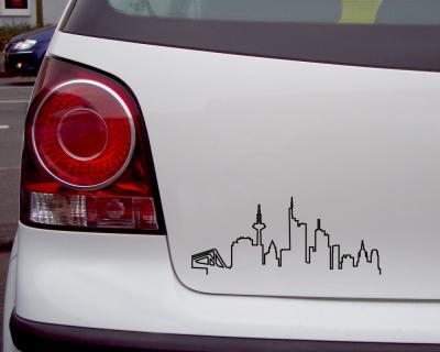 Frankfurt Skyline Aufkleber Silhouette