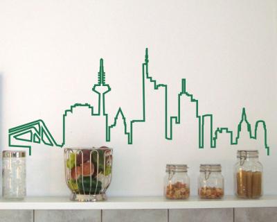 Frankfurt Skyline Wandtattoo Silhouette - Ansicht 2