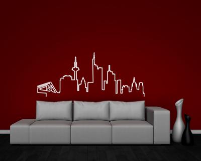 Frankfurt Skyline Wandtattoo Silhouette - Ansicht 3