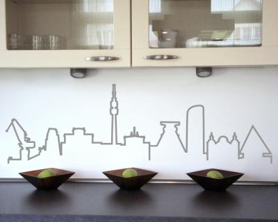 Ruhrgebiet Skyline Wandtattoo Silhouette - Ansicht 3