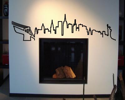 New York Skyline Wandtattoo Silhouette Wandtattoo