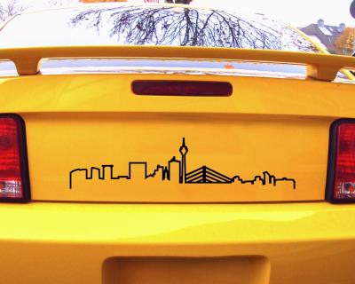 Dsseldorf Skyline Aufkleber Silhouette