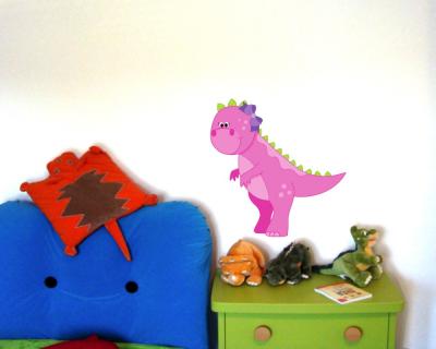 Buntes Wandtattoo Dino  T-Rex 