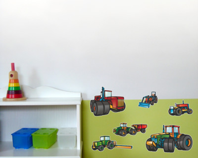 Groes 13-teiliges Trecker und Mhdrescher Set Wandtattoo - Ansicht 3