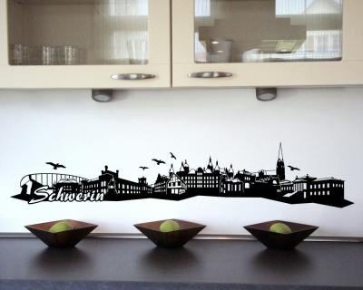 Schwerin Skyline Wandtattoo