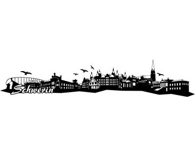 Schwerin Skyline Wandtattoo