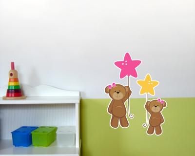 Buntes Wandtattoo  Bren an Ballons 
