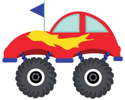 Monstertruck Aufkleber