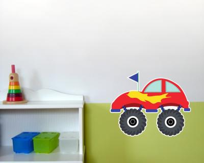 Buntes Wandtattoo  Monstertruck 