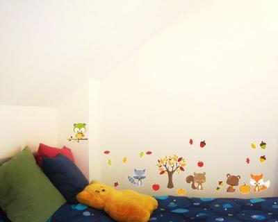 24-teiliges Herbst Tiere Set Wandtattoo - Ansicht 3