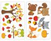 24-teiliges Herbst Tiere Set Wandtattoo Wandtattoo