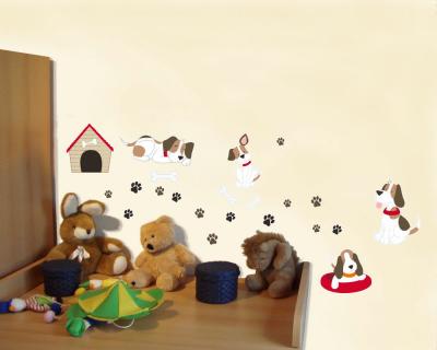 22-teiliges Ser Beagle Set Wandtattoo - Ansicht 3